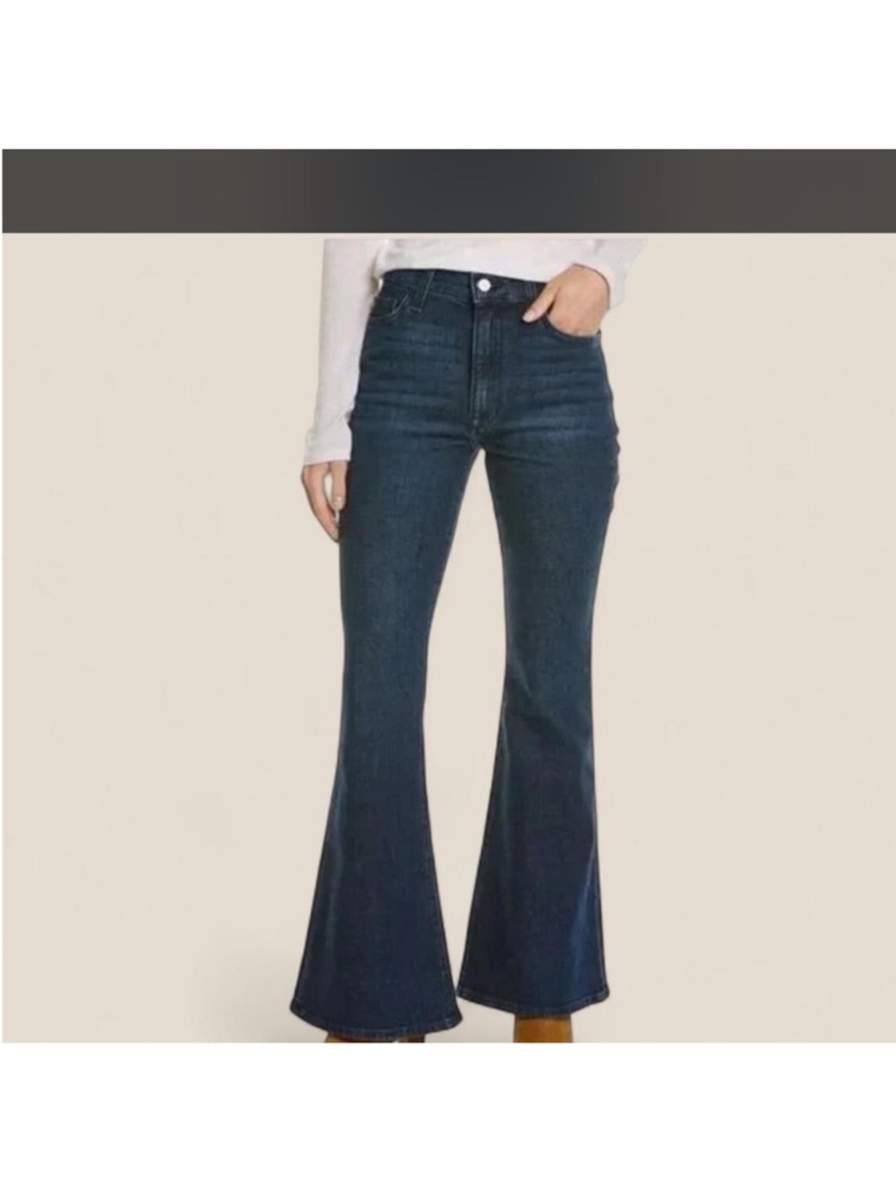 Hudson Jeans Dark Blue High-Rise Flare Jeans